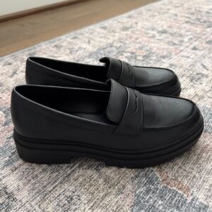 NWOT Quince Italian Leather Lug Sole Loafers